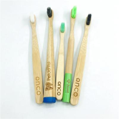 China Colorful Foldable 100% Organic Bamboo Toothbrush with Customized Packaging and Logo Kids Bamboo Toothbrush for sale