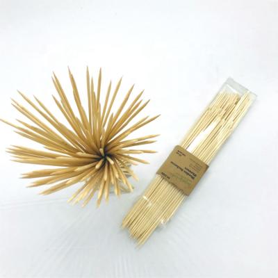 China Factory Sales Environmentally Friendly Biodegradable BBQ Skewer Heat Resistance Disposable Bamboo Stick Direct Easily Cleaned Bamboo for sale