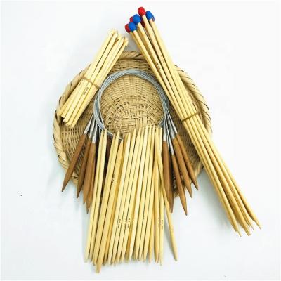 China Easily cleaned bamboo hand knitting needles with single headed for sale