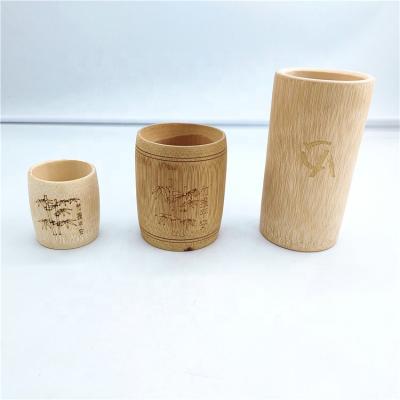 China Eco-Friendly Sustainable Chinese Natural Bamboo Beer Juice Mug Coffee Cup for sale