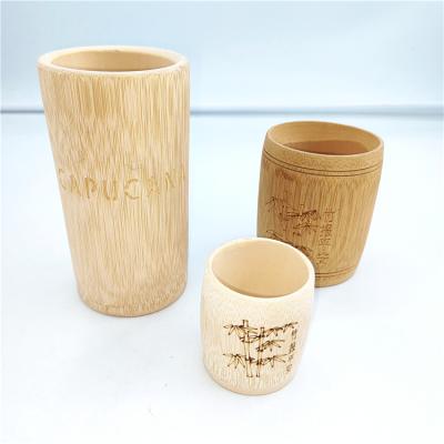 China Eco-Friendly Sustainable Chinese Natural Bamboo Beer Juice Mug Cup for sale