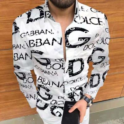 China 2022 New European Hawaiian Autumn Border Men's Floral Long-sleeved T-shirt Cardigan Anti-pilling Waist Print For Men for sale