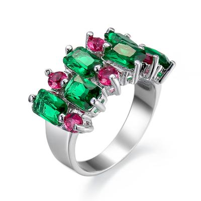 China Amazon Environmental Friendly Hot Women's Colorful Zircon Jewelry Ring Creative Jewelry Best Selling for sale