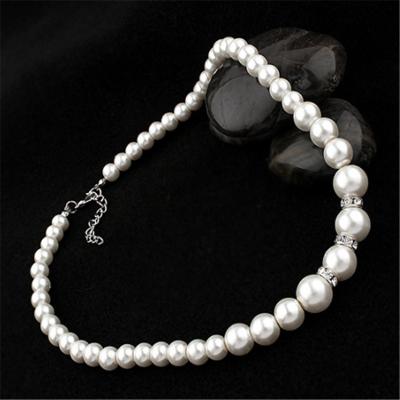 China Classic Environmentally Friendly Wedding Bride Jewelry Pearl Costume Necklace Earrings Bracelet Jewelry Sets Wedding Accessories Pearl Necklace Set for sale