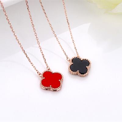 China Environmentally friendly luxury titanium steel collarbone necklace female personality fashionable net red pendant letter-chain clavicle for sale