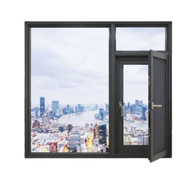 China Villa aluminum alloy folding thickened doors and windows sound insulation aluminum casement windows for sale