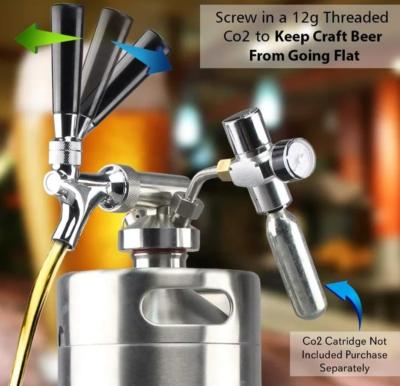 China Wholesale 304 Stainless Steel Home Use Bar Take Away 2L Single Wall Draft Beer Keg Mini Growler en venta