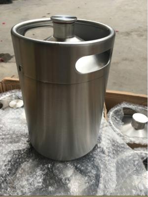 China Beer Usage and Steel Material mini keg growler 5L, with tap, coupler, regulator on top for sale