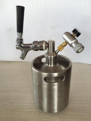 China Homebrew Stainless Steel 304 Beer Keg 2L 3.6L 4L 5L 10L Mini Draft Beer Growler Beer Barrels for sale