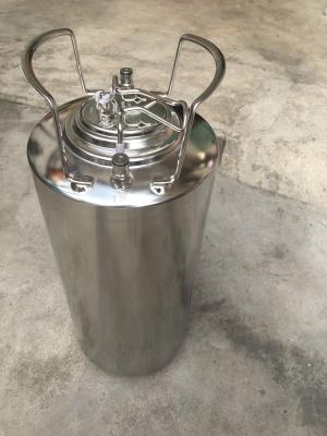 China Stainless steel ball lock keg 18.5L with metal handle, for home brew and beer factory for sale