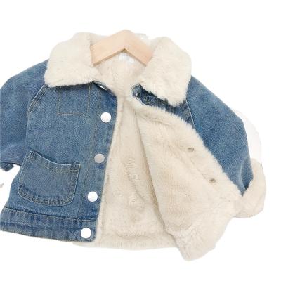 China Plus Size Unisex Denim Outwears Winter Thick Warm Coats Clothes For Babies Boys for sale