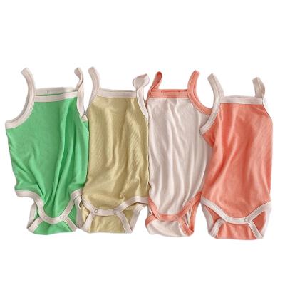 China 2021 Summer new baby boy regular candy colors rompers newborn baby clothes cotton toss babies' rompers for sale