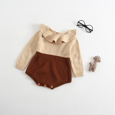 China Winter Casual Toddler Newborn Warm Rompers Kids Clothes Long Sleeve Clothing Babies Knitted Rompers for sale