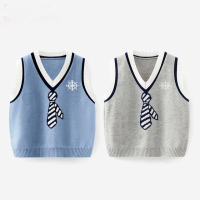 China Autumn New Pattern Boys' Sweaters Knit Baby Sweaters Casual Wholesale Cotton Cute Babies' Sweater Vest for sale