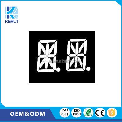 China KeRun FND Instruments 25x21x11mm Two 2 Digits 14 Segment Alphabet Display Led Alphanumeric Display for sale