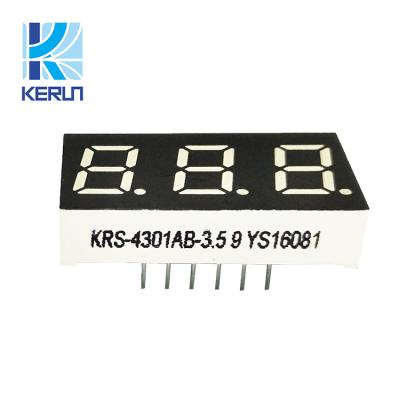 China KRS 4301AB Indoor Graphics 0.4inch 7 Segment Indoor Led Display 3 Digits With Blue Color for sale