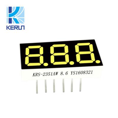 China KRS 2351AW Indoor Graphics 0.25inch 7 Segment Indoor Led Display 3 Digits With White Color for sale