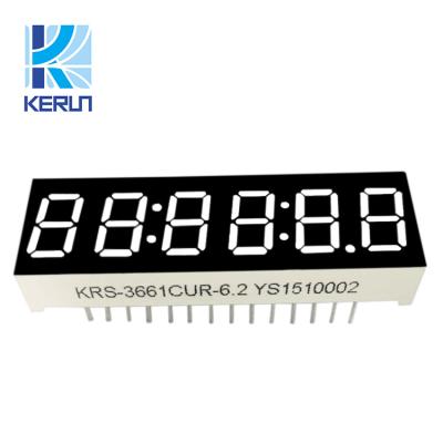 China Indoor top selling 0.36 inch mutiple 6 digits 7 ultra amber segment led display for home appliances for sale