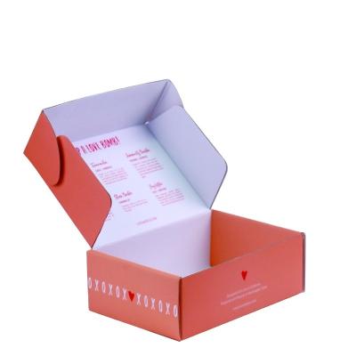 China Biodegradable Popular Customized Luxury E-flute Cardboard Corrugated Mailing Box Ad Cardboard Corrugated Box for sale