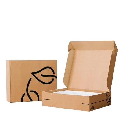 China Best Selling Custom Biodegradable Logo Kraft Corrugated Printed Shipping Cardboard Mailer Box With Handle for sale