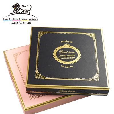 China Handmade Customized Pink And Black Chocolate Package Box For Gift for sale