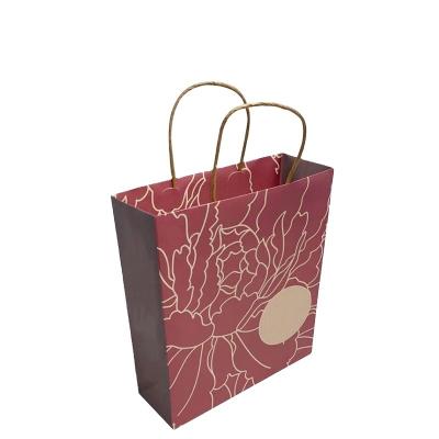 China Biodegradable Recycled Printed Brown Kraft Paper Bag Packaging Bag With Kraft Handle for sale