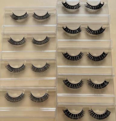 China Wholesale Natural Soft Long Natural D Curl Strip Russian Eyelashes Faux Mink Ashes Private Label Russian Eyelash Wholesale for sale