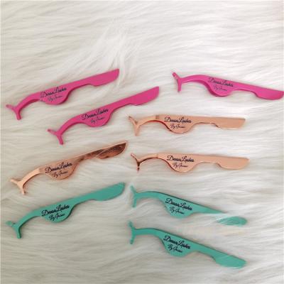 China High Quality Custom Eye Makeup Wick Tweezers Black Volume Eyelash Tweezers for sale