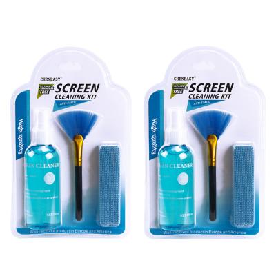 China China Factory China Plastic LCD Screen 3in1 Clean Kit For TV LCD Laptop Mobile Phone Cleaning Spray+Brush+Cloth for sale