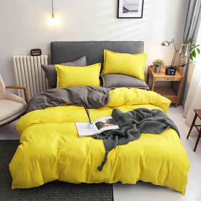 China Wholesale Cheap Non Slip Duvet Cover Bedding Set With Fitted Sheet Pillow Case for sale