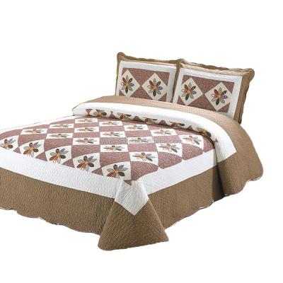 China Wholesale Home King Size Cotton Patchwork Quilt Comforter Bedspread for sale