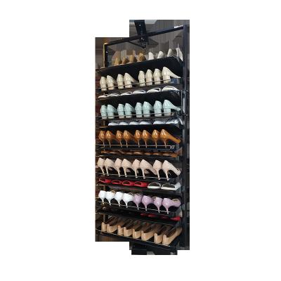 China Factory direct sales double storage space convertible wardrobe rack 360 degree rotating shoe rack for sale