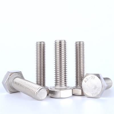 China din933 stainless steel fastener maker stainless steel hex bolt full thread hex screw bolt main bolt and nut set for sale