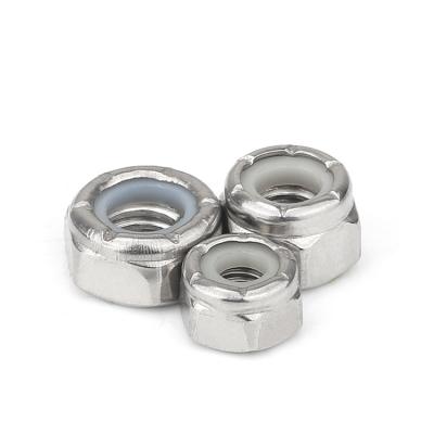 China Heavy Industry ASME/ANSI B 18 Galvanized M8 M10 M12 Nylock Nut Nylon Insert Locknut Hex Locknut Carbon Steel Jammed Self Locking for sale