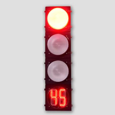 China Green yellow red: Fresnel lens; Countdown Lamp: Pixel Look 400mm Red Yellow Green High Flux LED Traffic Light With Countdown Lamp for sale