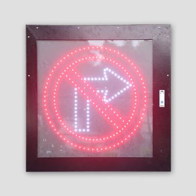 China Traffic Roadway Safety Factory Customized Illuminated Led No Right Turn Lane Control Sign for sale