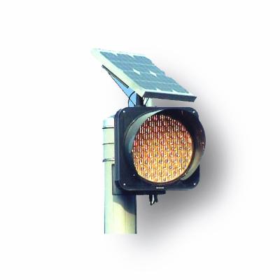 China Long Lasting Solar Look Incandescent Traffic Light , Solar Smart Yellow Flashing Traffic Light for sale