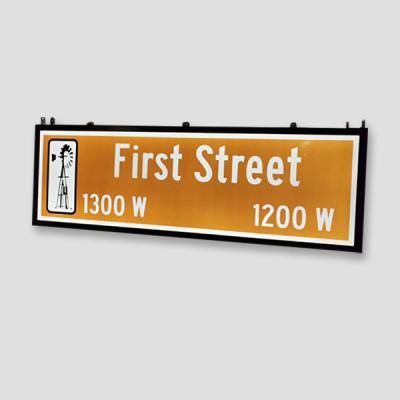 China Street Name Panel Illuminated Led Street Name Sign With Aluminum Housing for sale