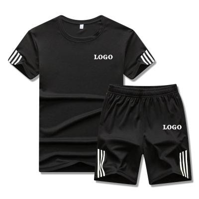 China Custom Men's Sports Suit Summer Logo Breathable Quick-Dry Short Sleeve Shorts Loose And Breathable Casual Running Basketball Training for sale