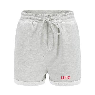 China Anti-wrinkle LOGO New Custom Leisure Cotton Loose Women's Short Pants Shapes High Waist Curling Sport Casual Shorts Breathable Comfortable for sale