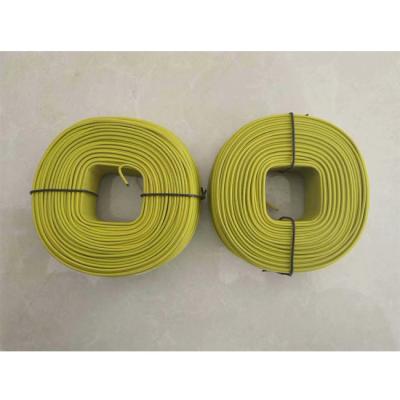 China Yellow Vinyl Coated Rebar Tie Wire 16.5 Gauge Binding Wire for sale