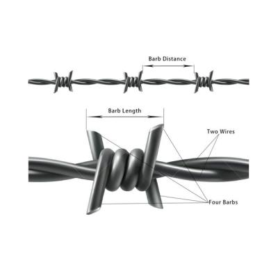 China 14x14 maatmetaal die Mesh Hot Dipped Galvanized Barbed-Verdraaid Draaddubbel opleveren Te koop