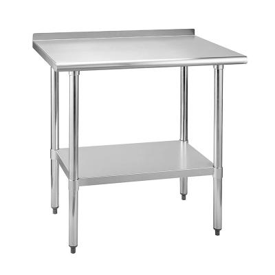 China Universal Stainless Steel Prep and Work Table 24 x 36 inch with Adjustable Shelf and Backsplash, Commercial, Service Workstations for sale