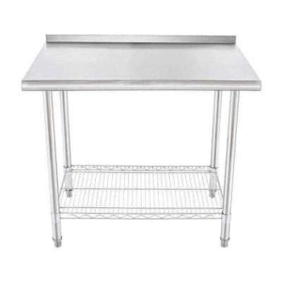 China Universal Kitchen Restaurant Hotel Restaurant Stainless Steel Top Shelf Commercial Workbench Stand Workbench with Adjustable Shelf for sale