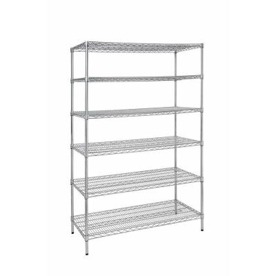 China Multifunctional Metal Wire Shelving Unit Shelves Heavy Duty Storage Money 6 Tier for sale