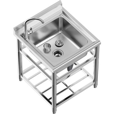 China Universal large single bowl sink, for business restaurant stainless steel freestanding sink outdoor sink, restaurant commercial sink for sale