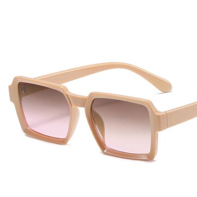 China Fashion Sunglasses Shape Sunglasses Newest Monocle 2021 Show Champagne Retro Polygon Square Catwalk Rectangle Gradient For Women gafas de sol for sale