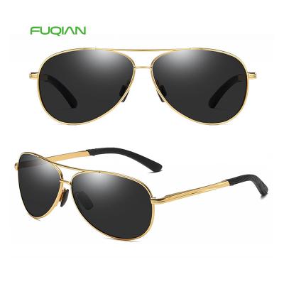 China Fashion Sunglasses OEM Luxury Round Small Frame TAC Polarized UV400 Male Pilot Sunglasses for sale