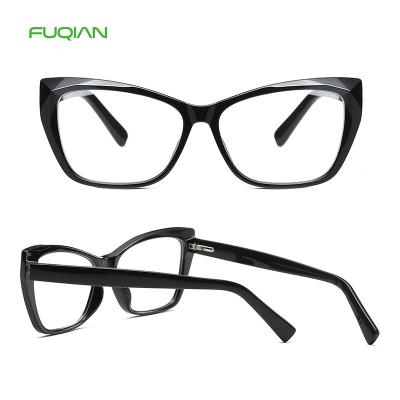 China See Clearer Blue Light Women Retro Diamond TR90 Glasses Anti Cat Eye Glasses Transparent Eyewear for sale