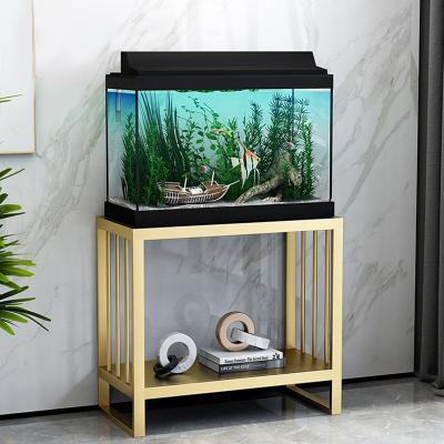 China Modern Luxury Customized Viable Art Stand Aquarium Furniture Aquarium Table TV Stands for sale